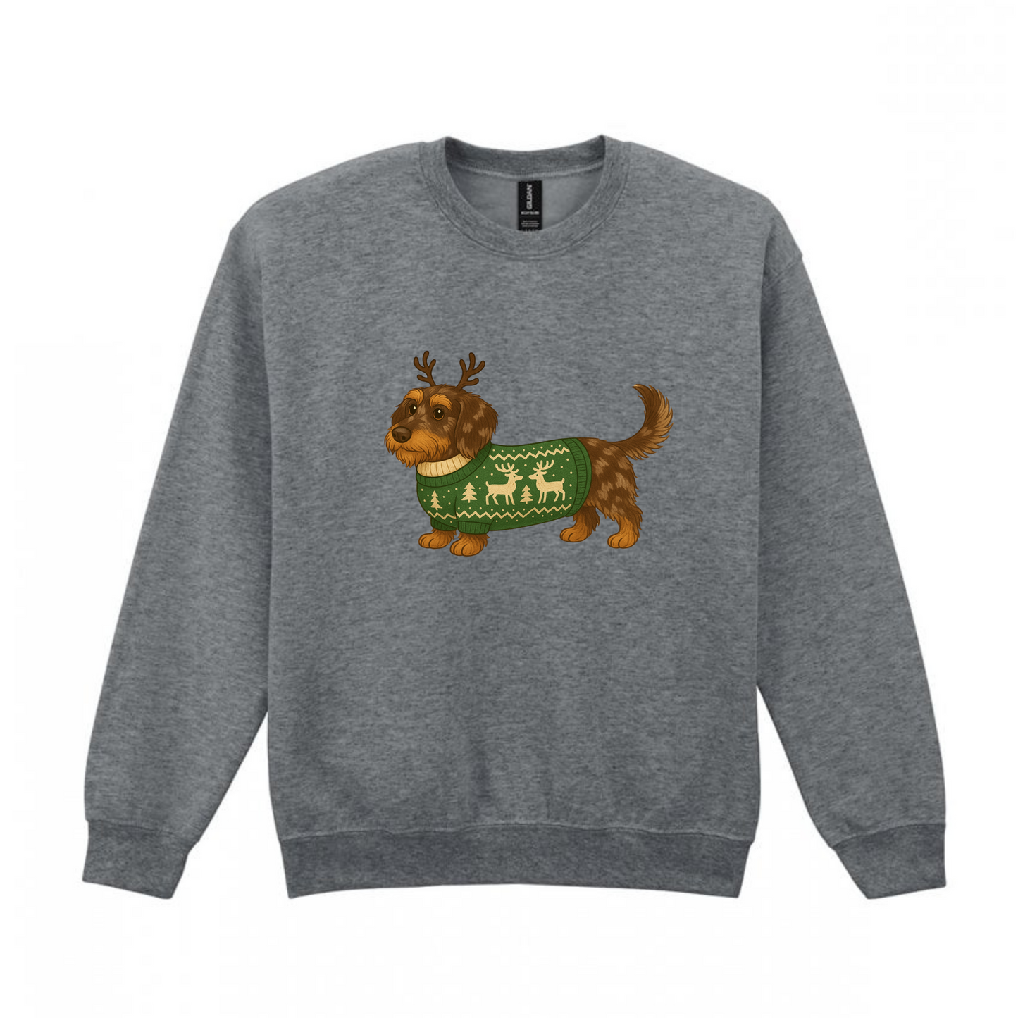 Christmas Chocolate Dapple Wire Hair Dachshunds Sweaters - Available in 8 Colours (Dispatch after 26th Nov)