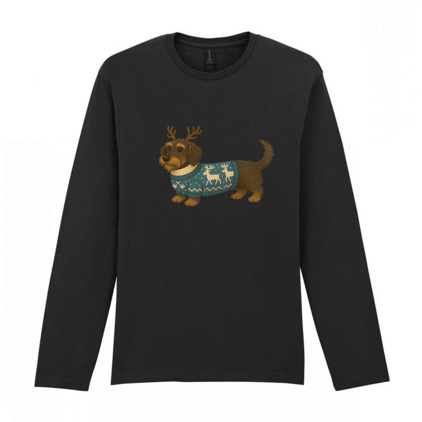 Christmas Dachshunds Black Long Sleeved T Shirt - 21 Designs to Choose From (Dispatch after 26th Nov)