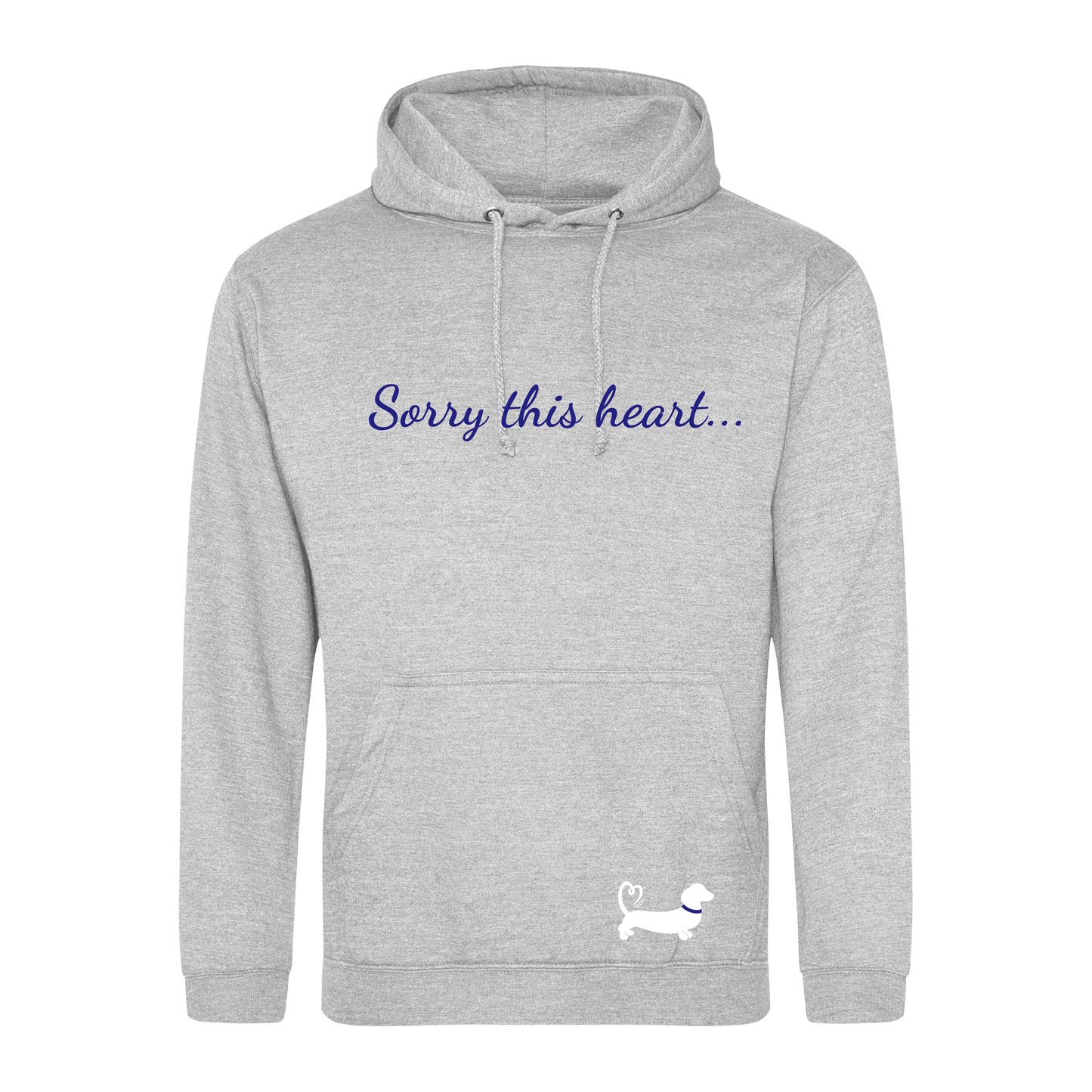 Sorry this heart already belongs to a Dachshund Hoodie - Unisex Heather Grey - 22 Designs to choose from