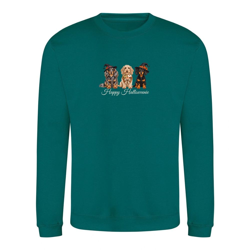 🎃 Jade Dachshund Halloween Sweatshirt – 4 Designs | XS–2XL 🐾