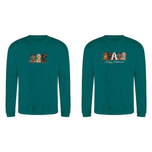 🎃 Jade Dachshund Halloween Sweatshirt – 4 Designs | XS–2XL 🐾