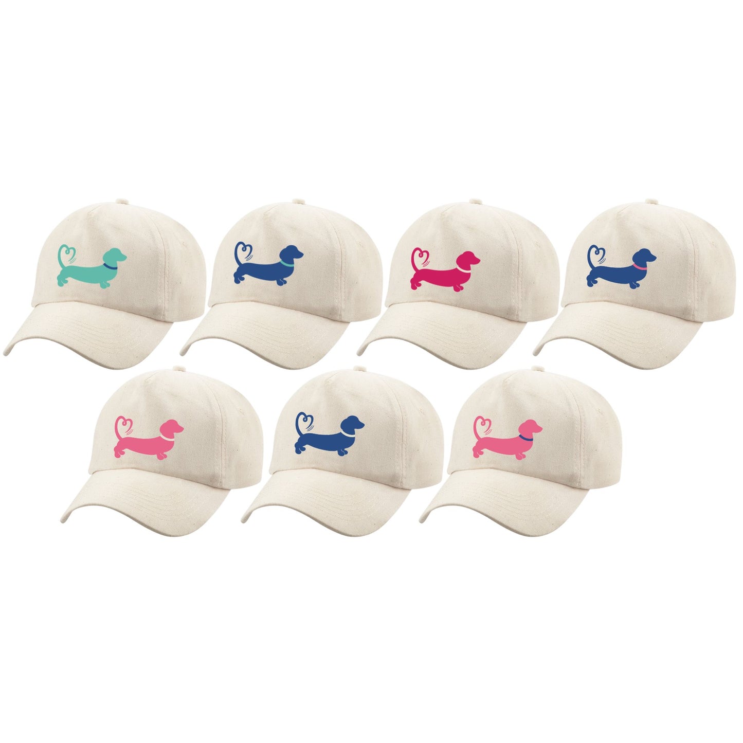 Spring/Summer '26 Edit | Natural Dachshund Baseball Cap – Choose Your Design 🤍🧢🐾