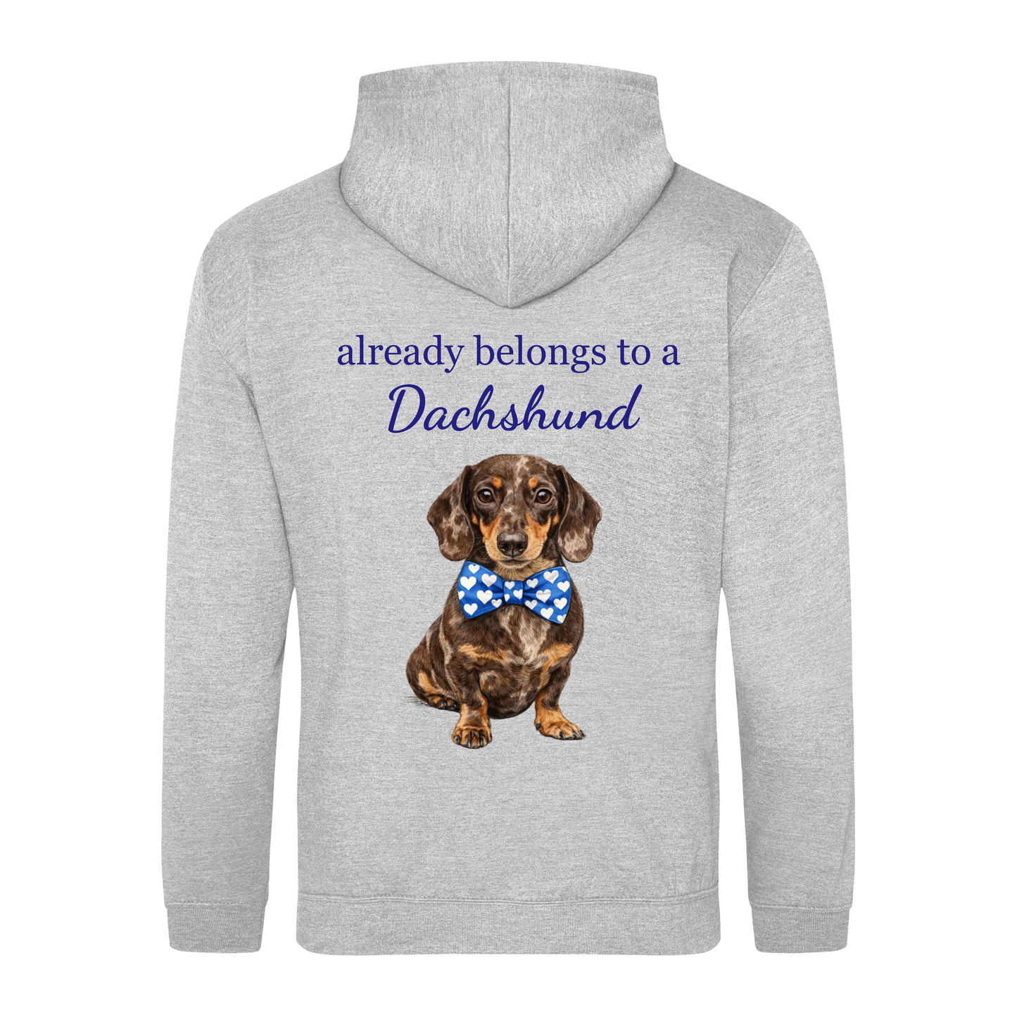 Sorry this heart already belongs to a Dachshund Hoodie - Unisex Heather Grey - 22 Designs to choose from