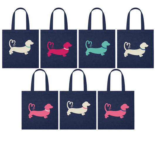 Spring/Summer '26 Edit | Navy Dachshund Tote Bag – Choose Your Design 🛍️💙🐾