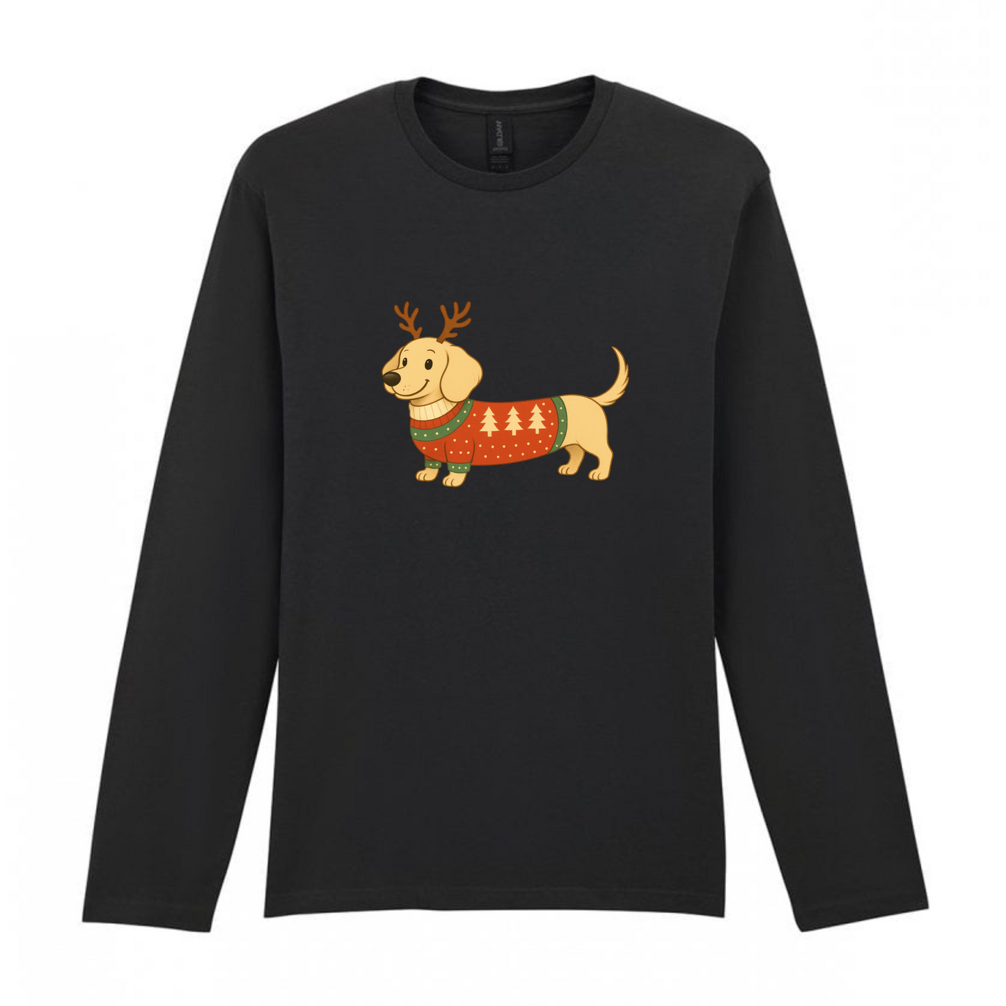 Christmas Dachshunds Black Long Sleeved T Shirt - 21 Designs to Choose From (Dispatch after 26th Nov)