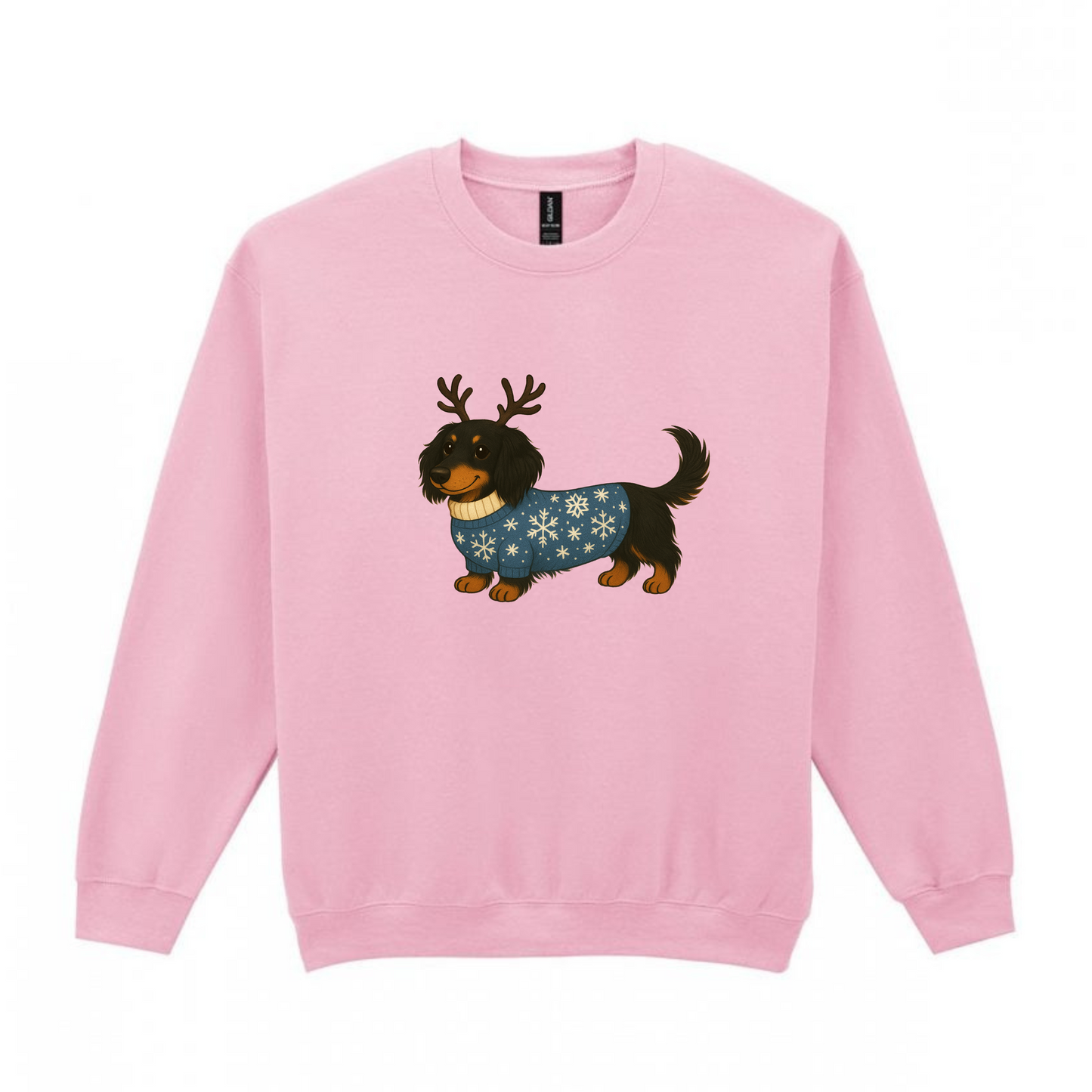 Christmas Black & Tan Long Hair Dachshunds Sweaters - Available in 8 Colours (Dispatch after 26th Nov)