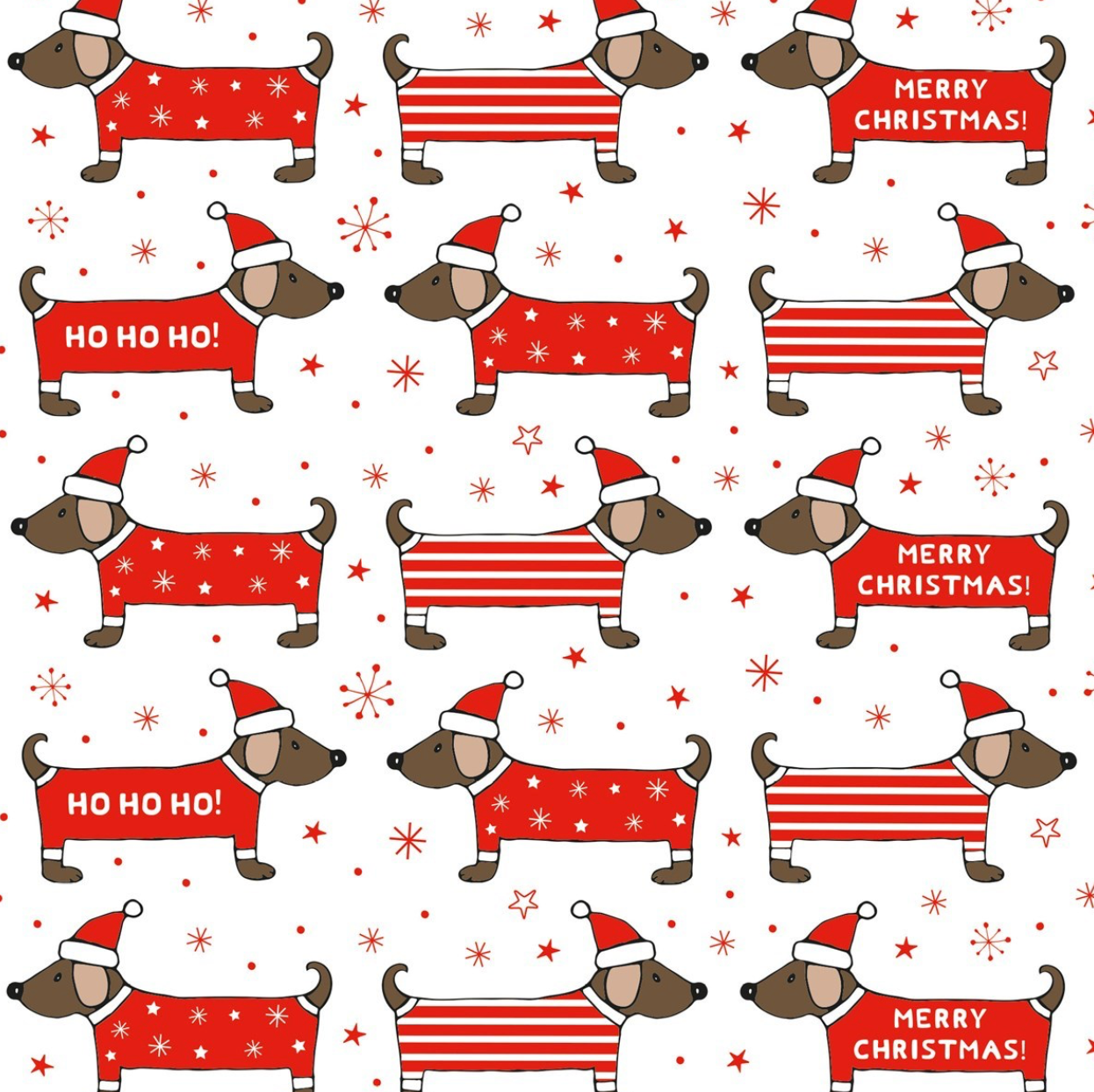 Christmas Wrapping Paper 4 sheets & Gift Tags 6 tags image 0