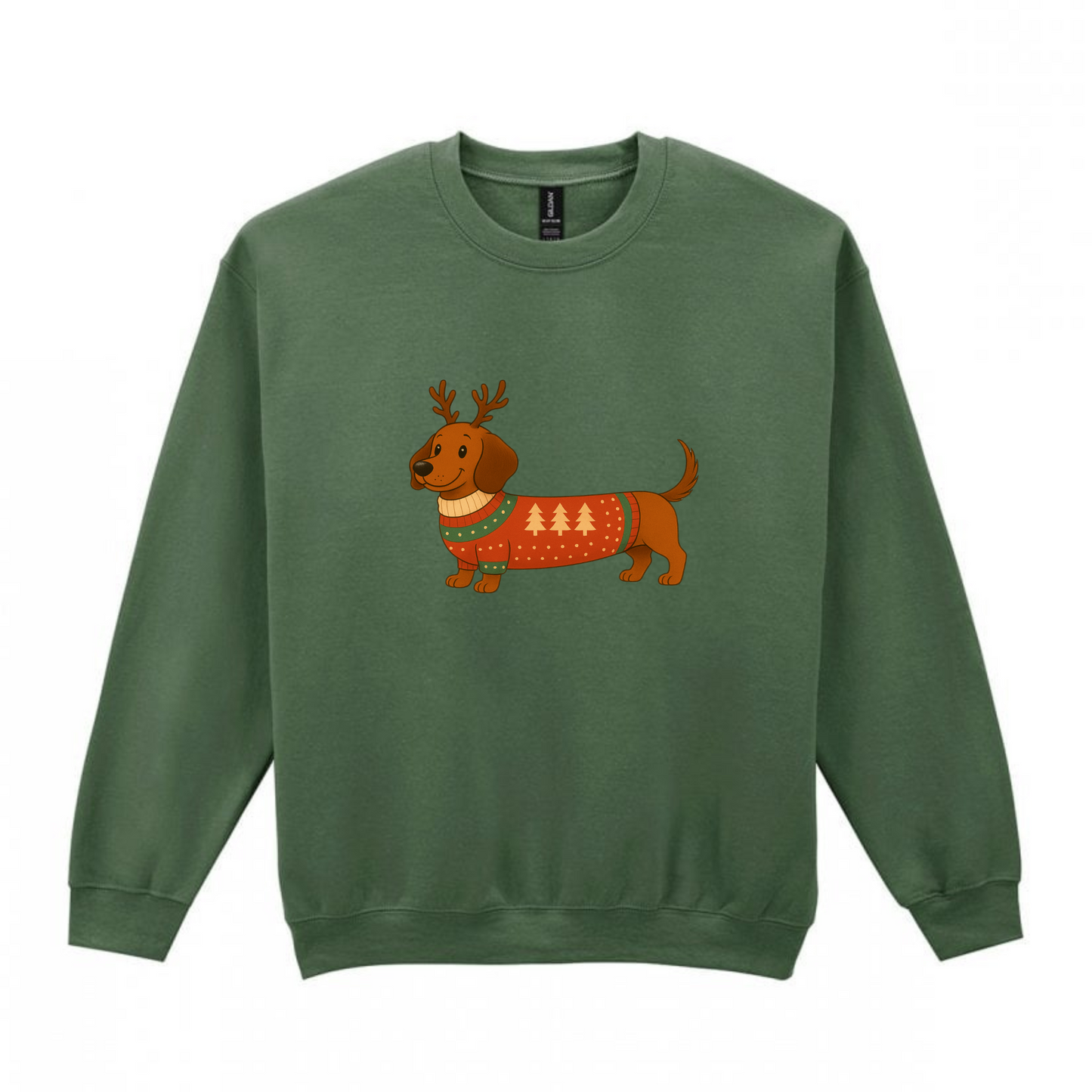 Christmas Red Smooth Hair Dachshunds Sweaters - Available in 8 Colours (Dispatch after 26th Nov)
