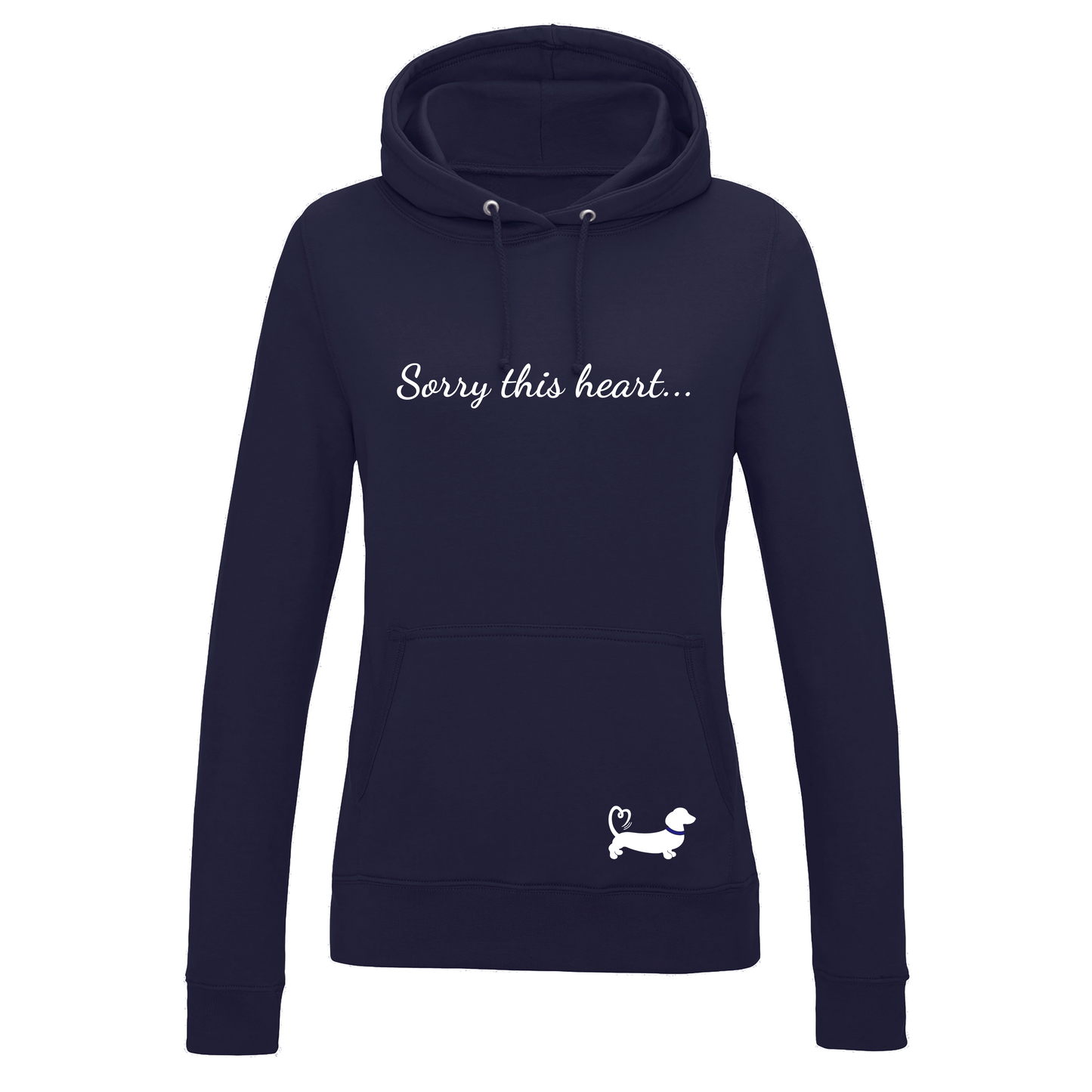 Sorry this heart already belongs to a Dachshund Hoodie - Women's Oxford Navy - 22 Designs to choose from
