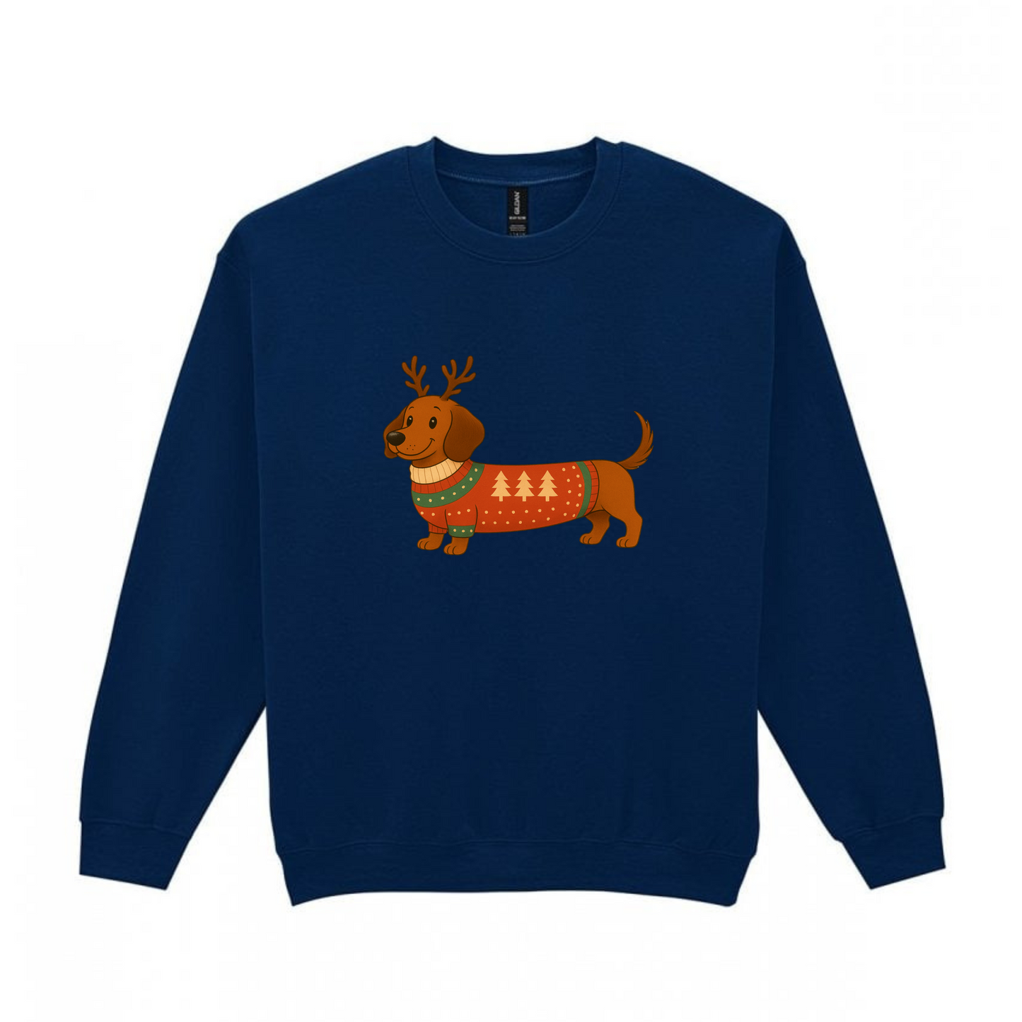 Christmas Red Smooth Hair Dachshunds Sweaters - Available in 8 Colours (Dispatch after 26th Nov)