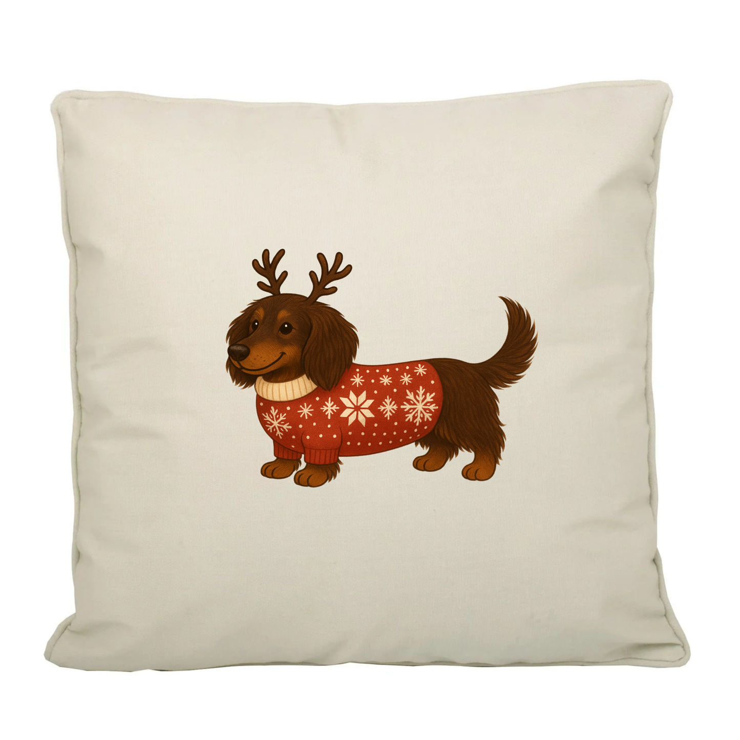 Christmas Dachshund Fairtrade Canvas Cushion Cover - 21 Designs to Choose From (Dispatch after 26th Nov)
