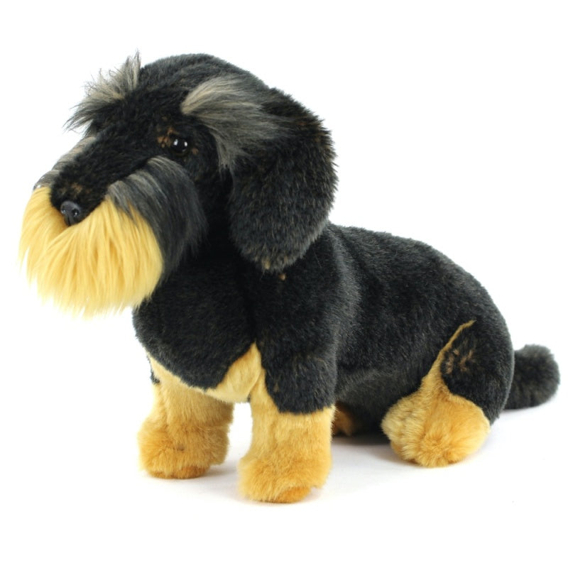 Living Nature Wire Haired Dachshund Plush Toy - 33cm 🐾🤎