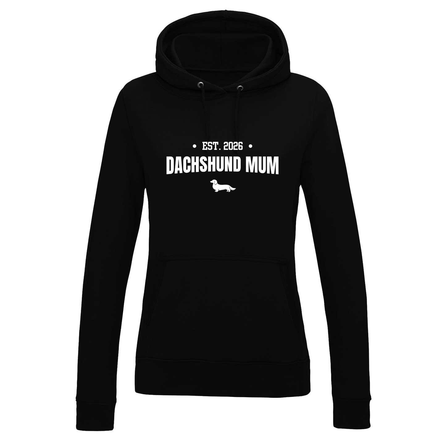 Dachshund Mum Personalised Year Hoodie - Long Hair - 5 Colours - Women's Fit