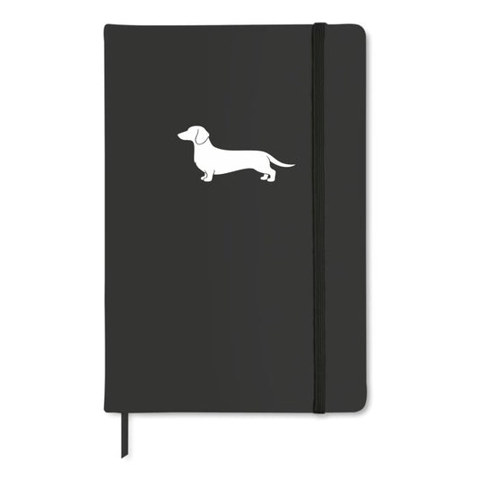 Black Dachshund Silhouette A5 Notebook – Choice of Coat