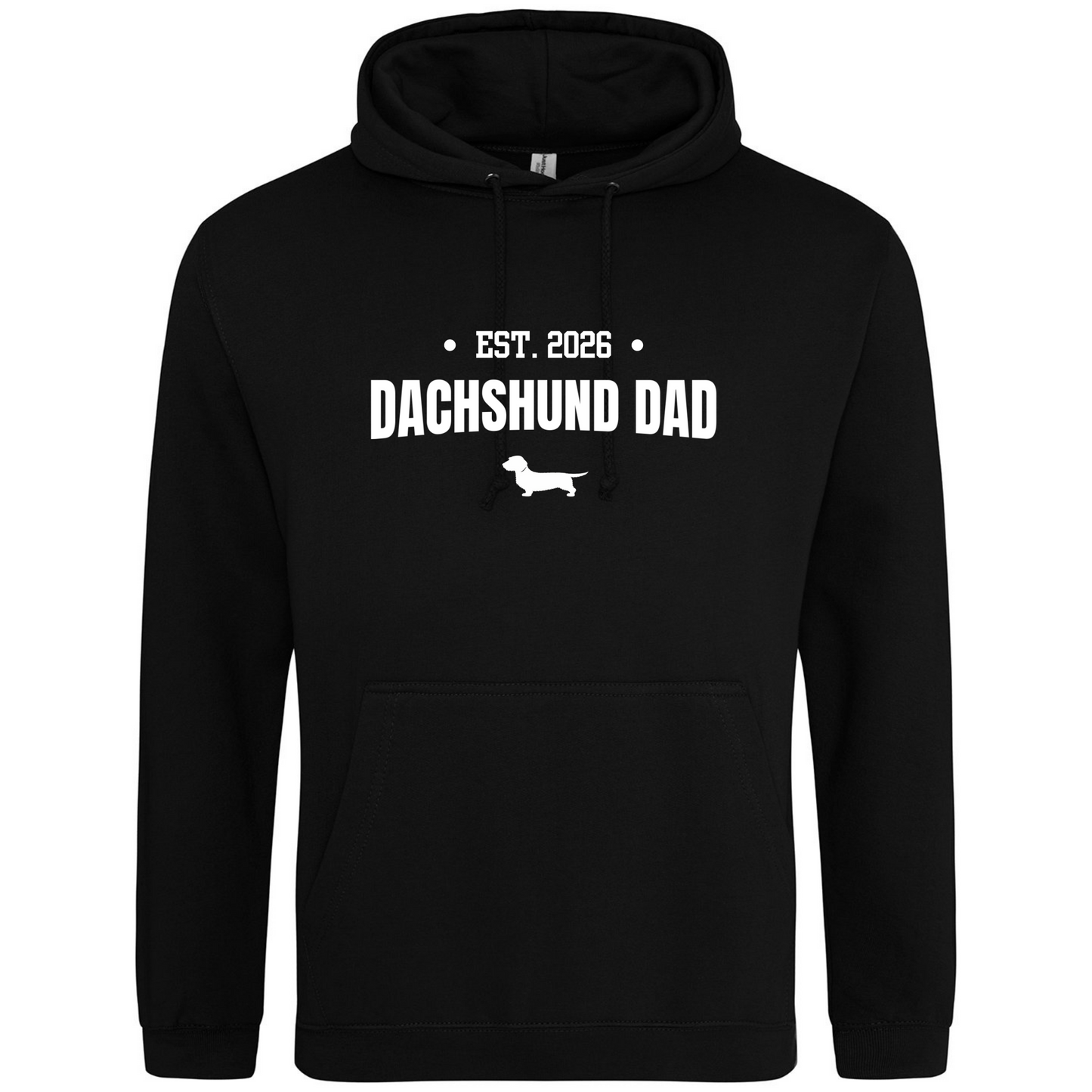 Dachshund Dad Personalised Year Hoodie - Wire Hair - 5 Colours - Unisex