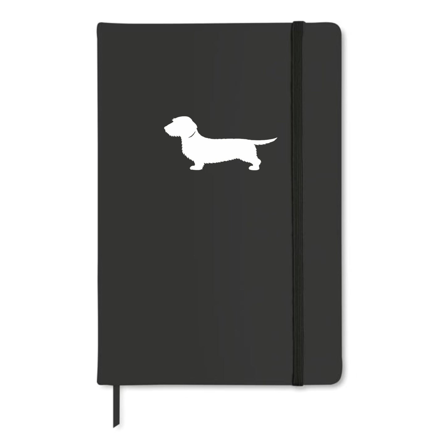 Black Dachshund Silhouette A5 Notebook – Choice of Coat
