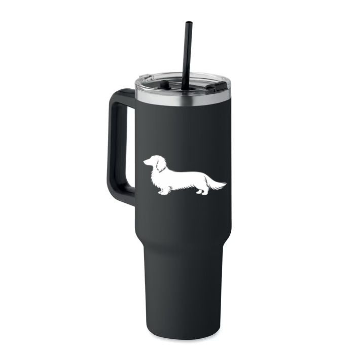 Dachshund Silhouette Double Wall Stainless Steel Tumbler – Choice of Coat