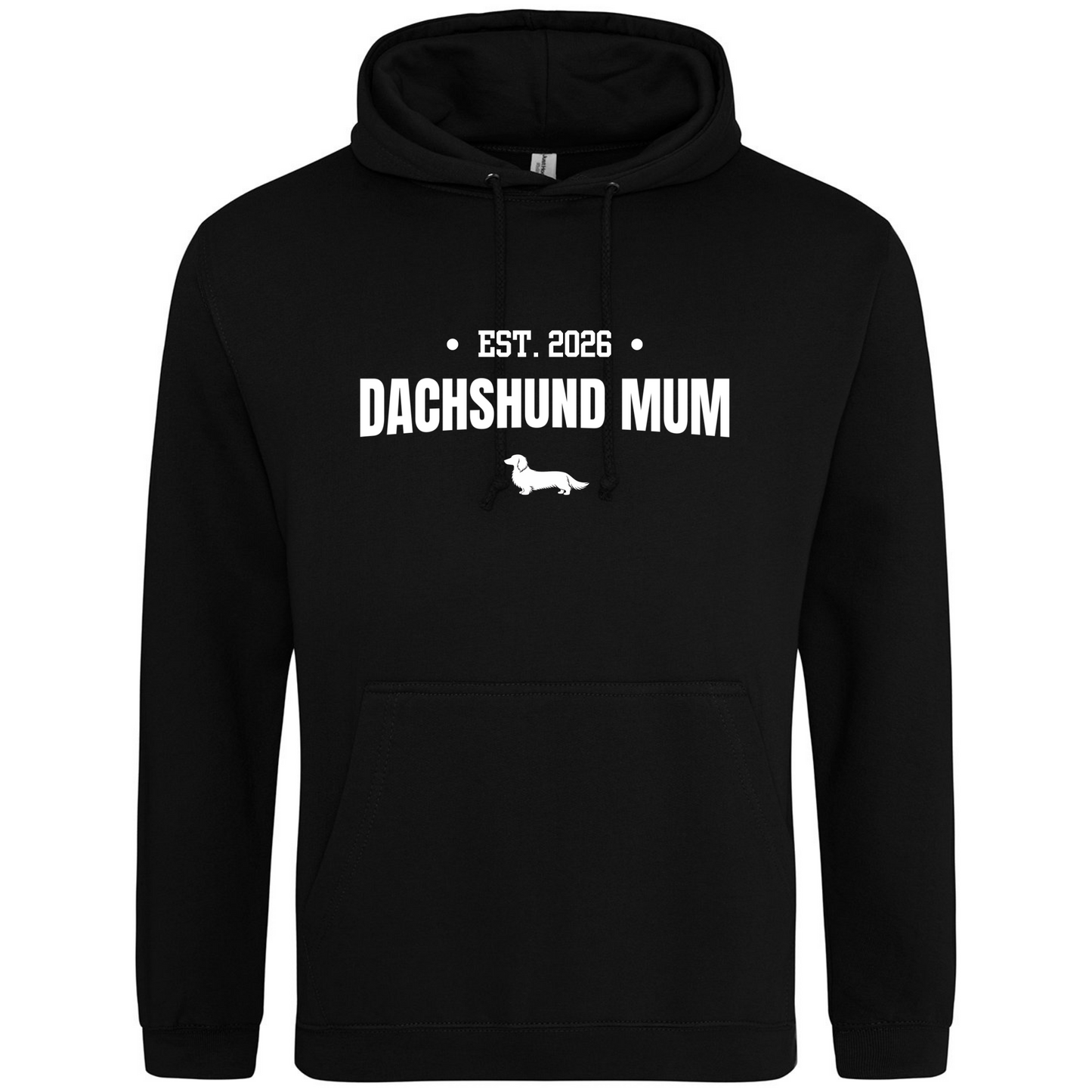 Dachshund Mum Personalised Year Hoodie - Long Hair - 5 Colours - Unisex