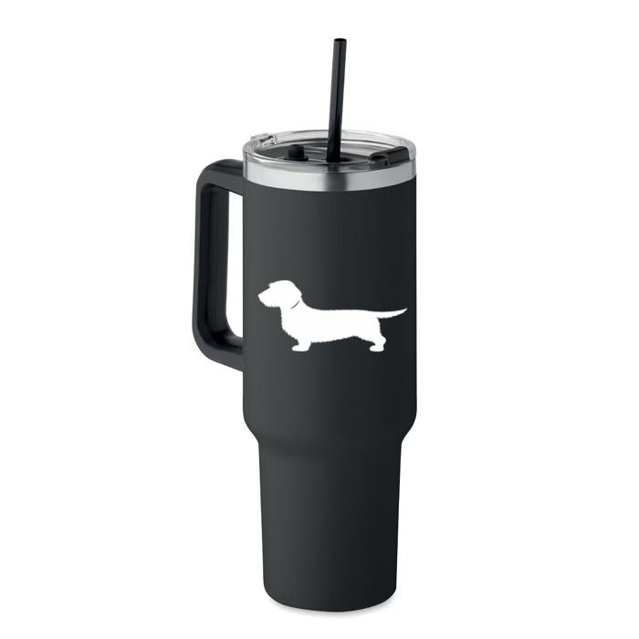 Dachshund Silhouette Double Wall Stainless Steel Tumbler – Choice of Coat