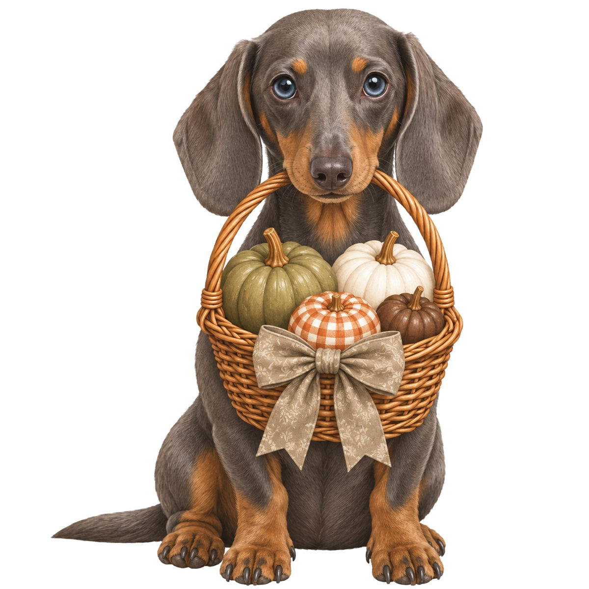 🎃 Black Dachshund Pumpkin Basket Halloween Cushion Cover – Choose Your Dachshund 🐾