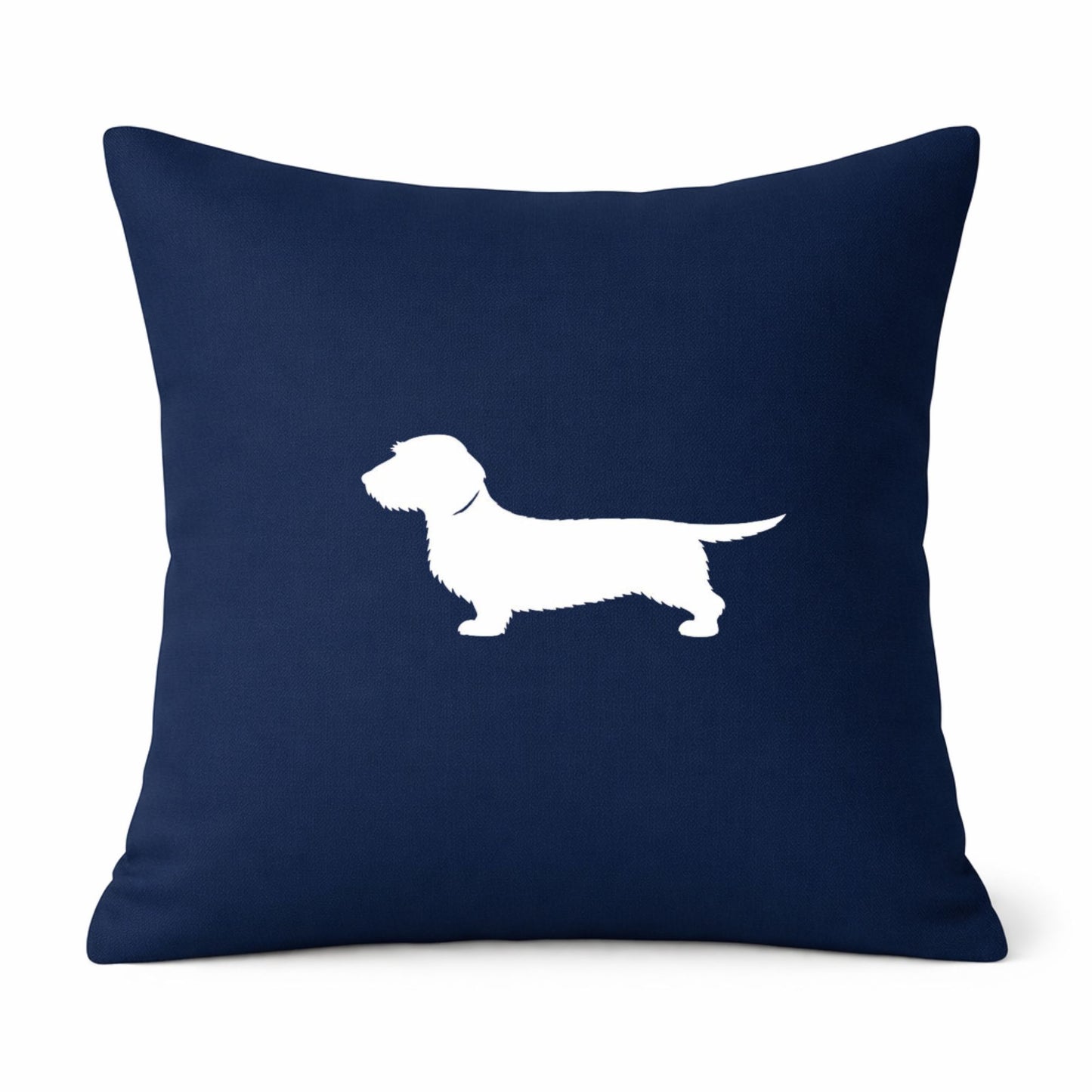 Navy Dachshund Silhouette Cushion Cover – Choice of Coat