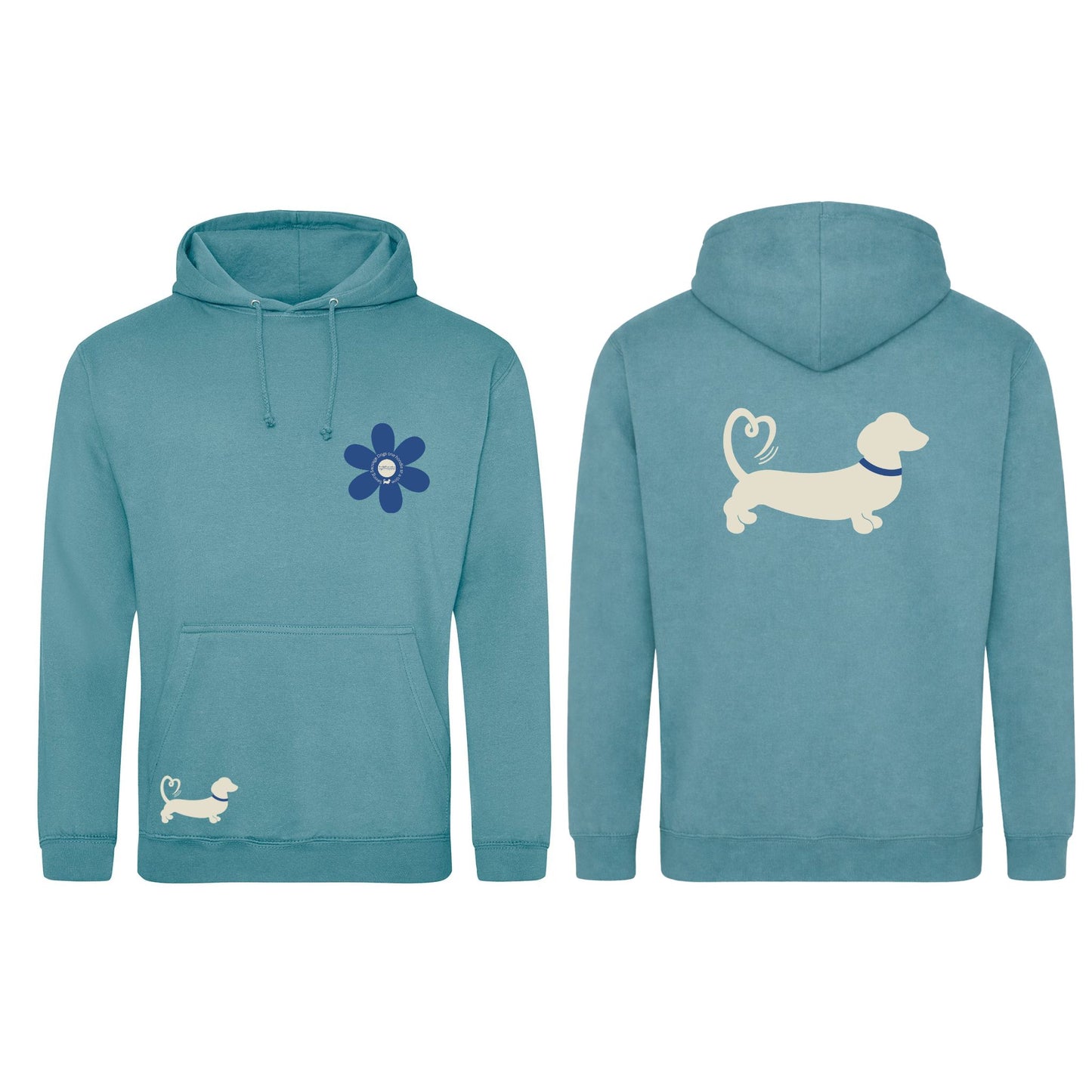 Spring Fling Edition Seafoam Unisex Hoodie - Blue/Cream - Choose Your Design
