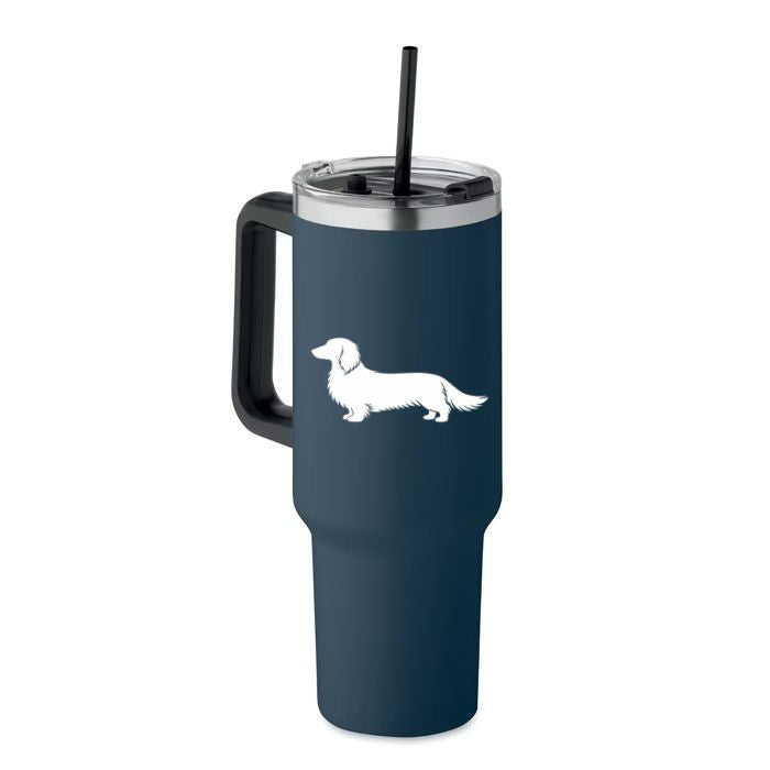 Dachshund Silhouette Double Wall Stainless Steel Tumbler – Choice of Coat