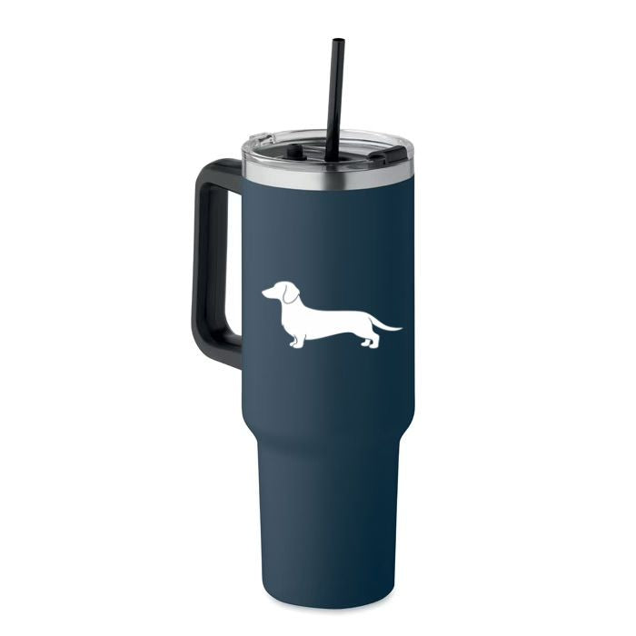 Dachshund Silhouette Double Wall Stainless Steel Tumbler – Choice of Coat