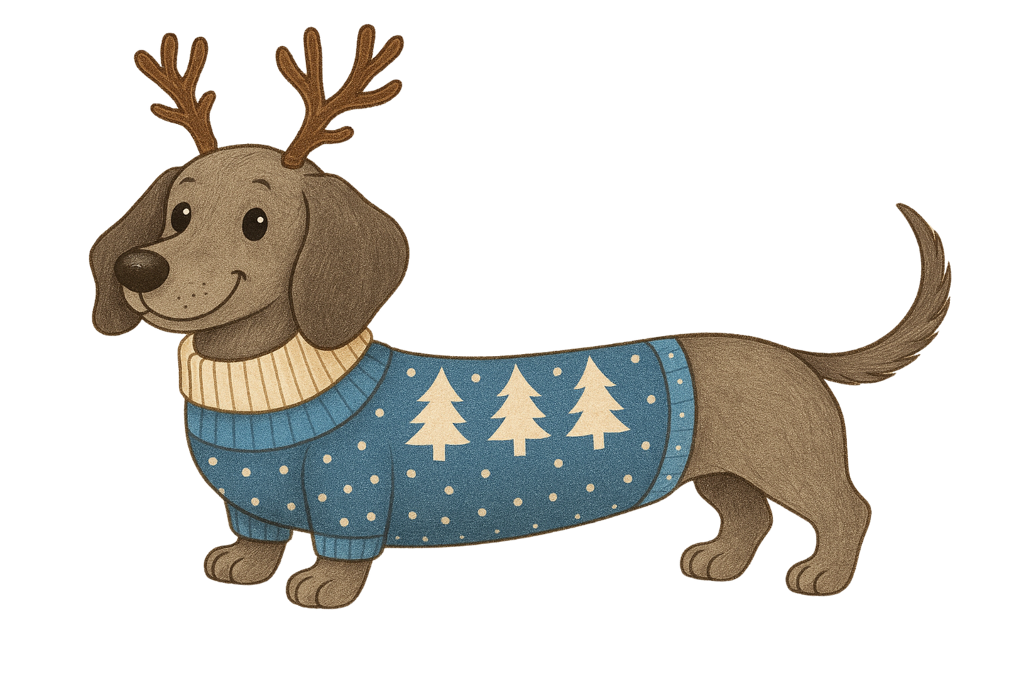 Christmas Dachshunds Grey Long Sleeved T Shirt - 21 Designs to Choose From (Dispatch after 26th Nov)