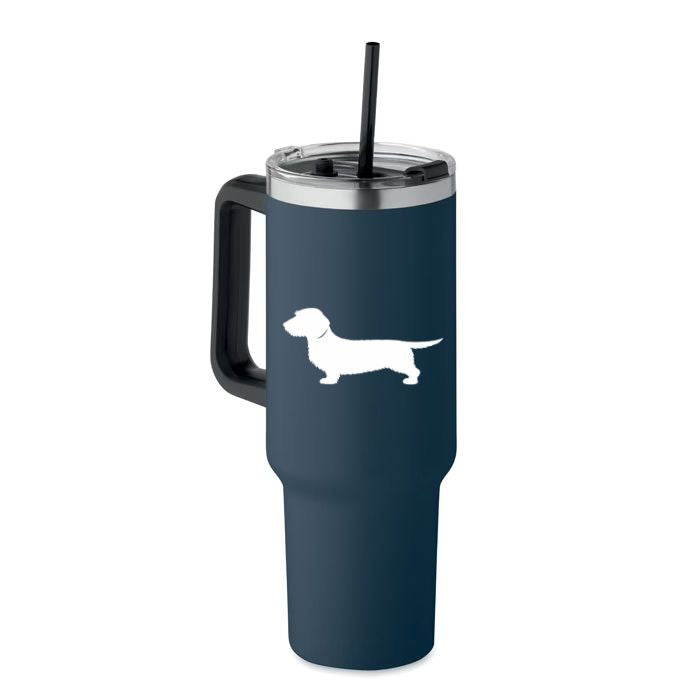 Dachshund Silhouette Double Wall Stainless Steel Tumbler – Choice of Coat