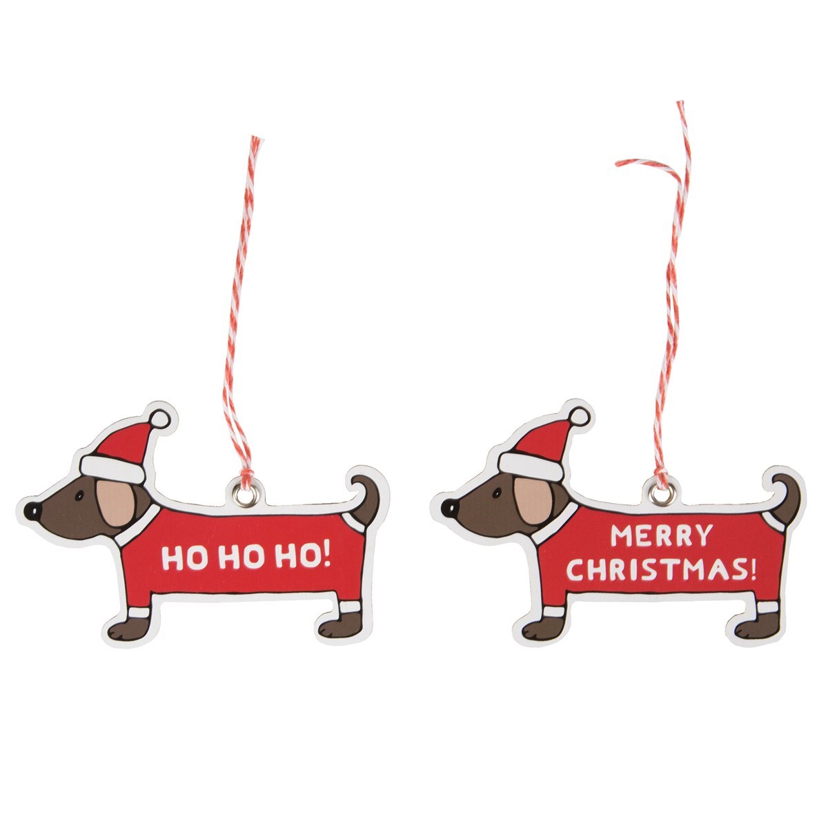 Sausage Dog Christmas Wrapping Paper & Gift Tags Set | 4 Sheets & 4 Tags