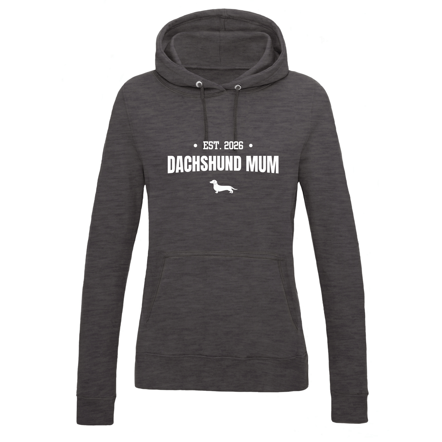 Dachshund Mum Personalised Year Hoodie - Smooth Coat - 5 Colours - Women's Fit