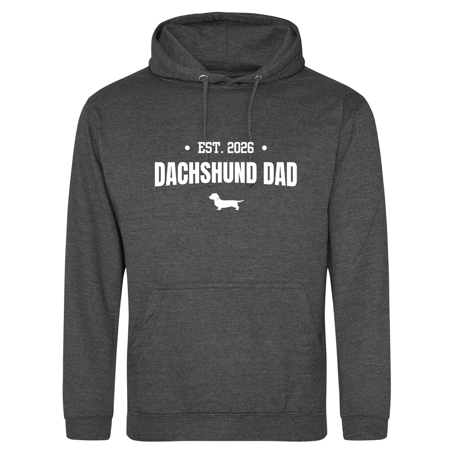 Dachshund Dad Personalised Year Hoodie - Wire Hair - 5 Colours - Unisex