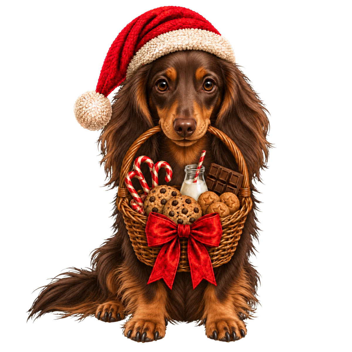 2026 Personalised Sausage Dog Christmas Stocking - Choice of Coats & Colours