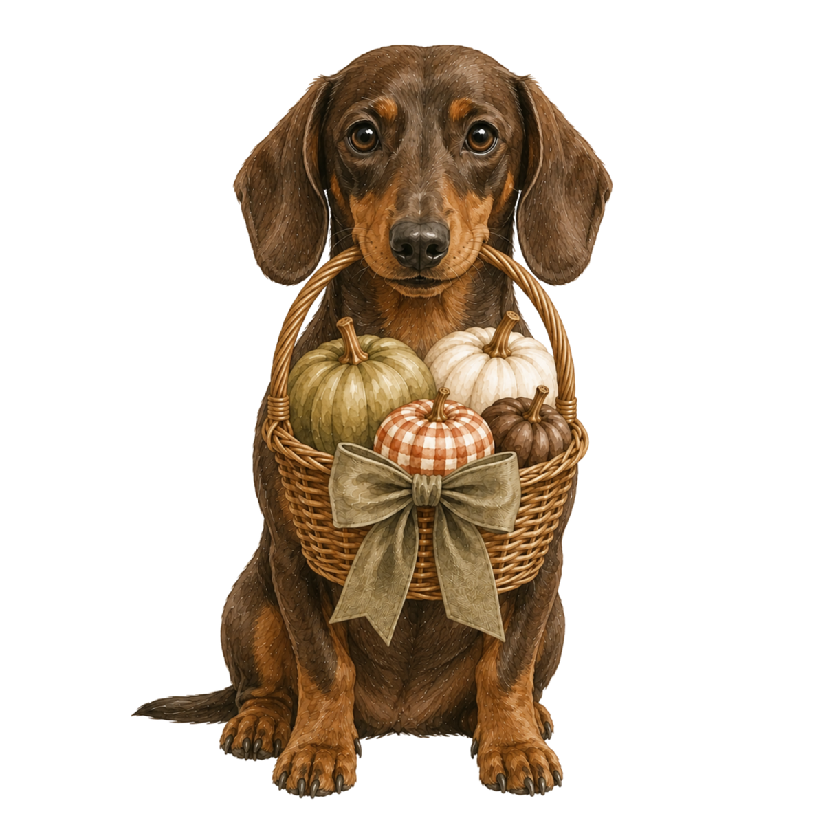 🎃 Smooth Haired Dachshund Halloween Pumpkin Basket Pocket Tote – 9 Designs | 3 Sizes 🐾