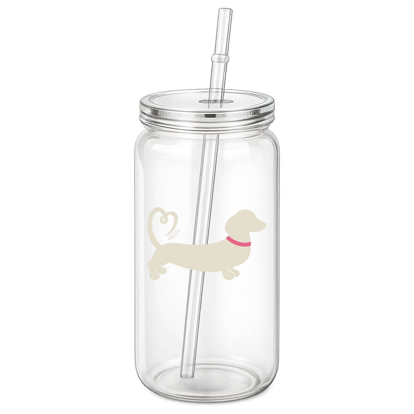 Spring/Summer '26 Edit | 16oz Clear Dachshund Tumbler – Choose Your Colour 🥤☀️🐾