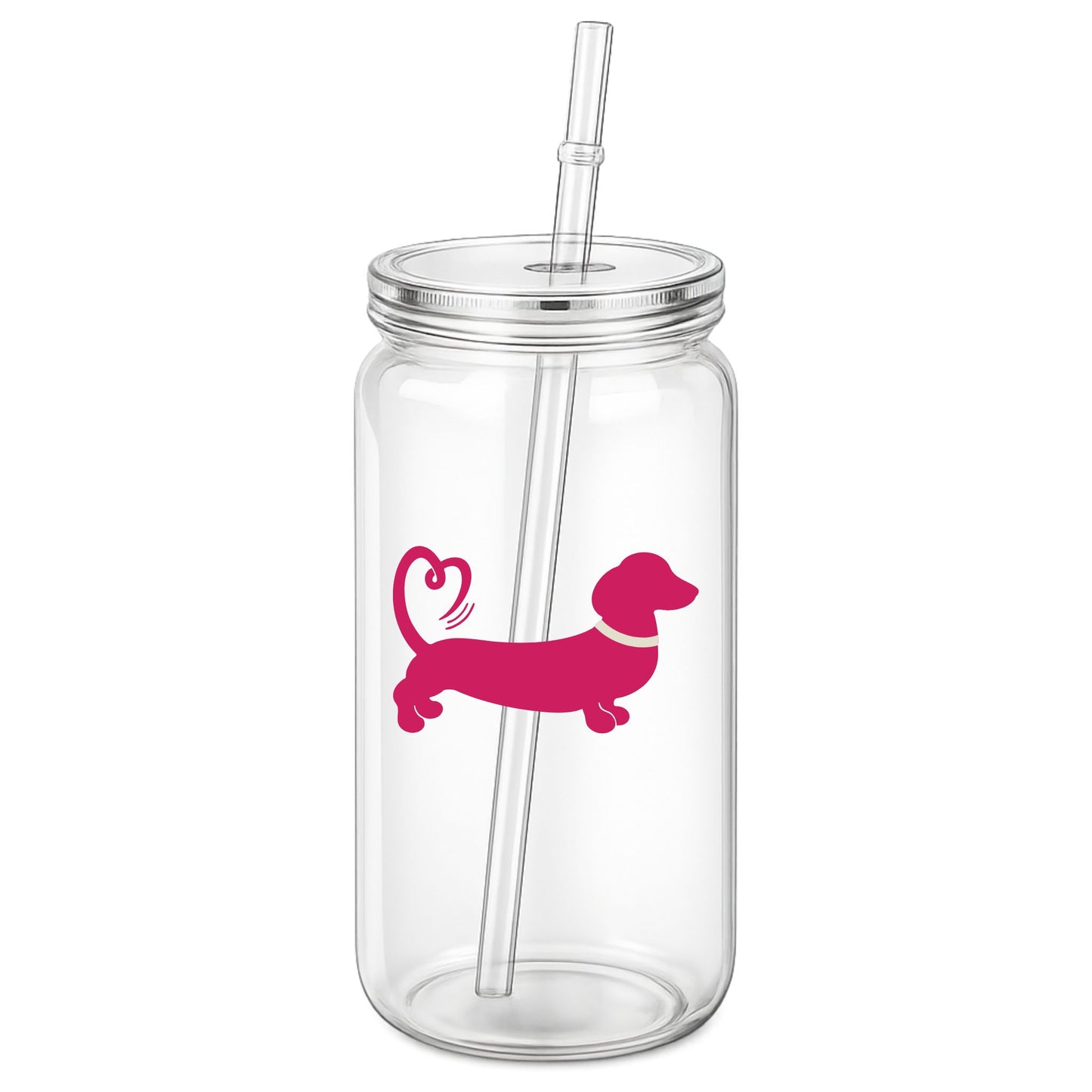 Spring/Summer '26 Edit | 16oz Clear Dachshund Tumbler – Choose Your Colour 🥤☀️🐾
