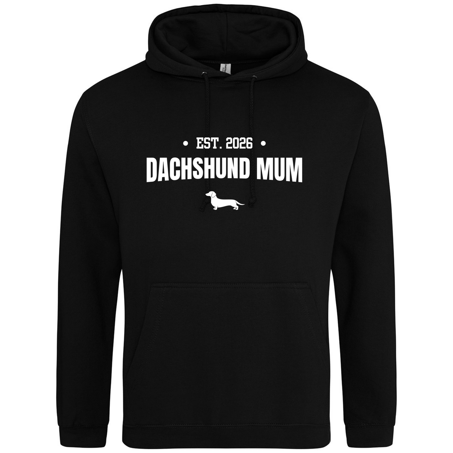 Dachshund Mum Personalised Year Hoodie - Smooth Coat - 5 Colours - Unisex