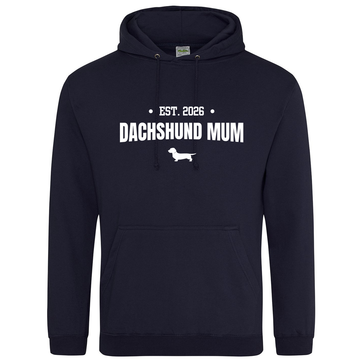 Dachshund Mum Personalised Year Hoodie - Wire Hair - 5 Colours - Unisex