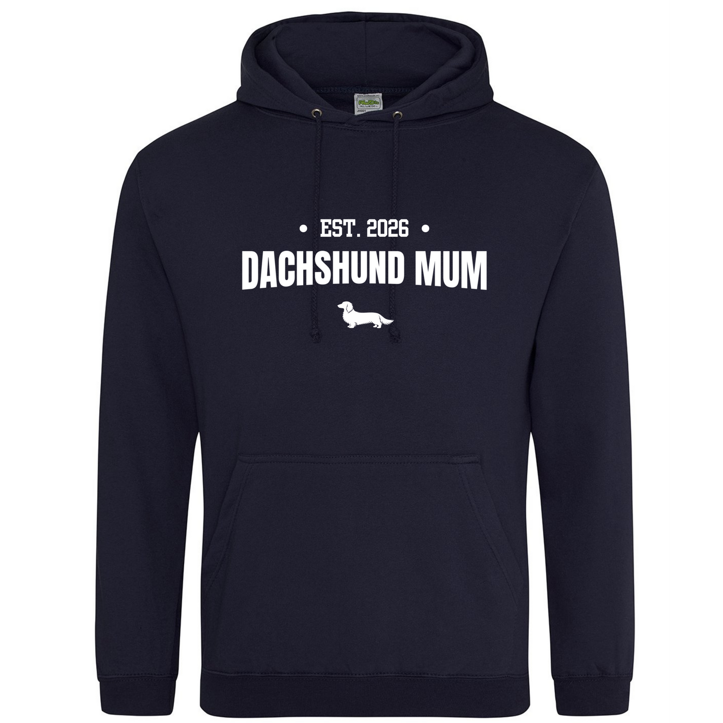 Dachshund Mum Personalised Year Hoodie - Long Hair - 5 Colours - Unisex