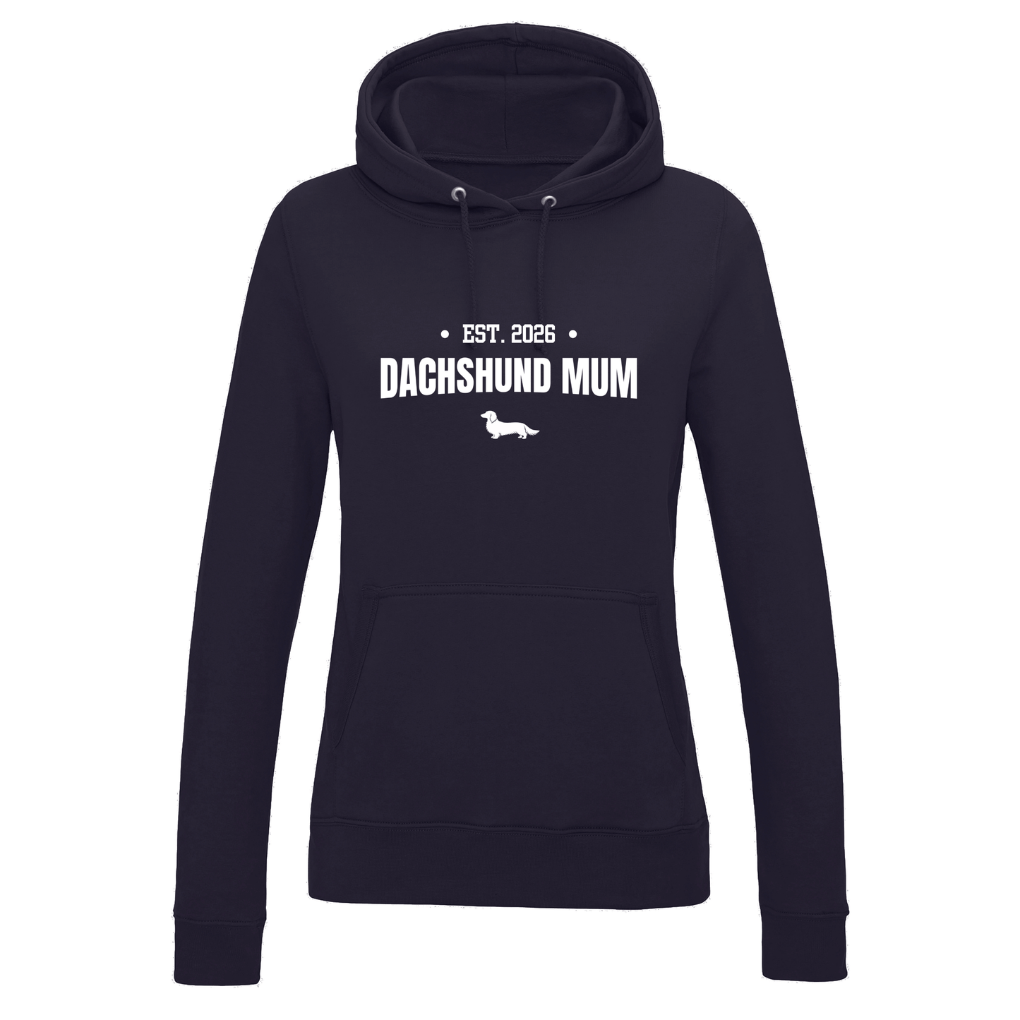 Dachshund Mum Personalised Year Hoodie - Long Hair - 5 Colours - Women's Fit