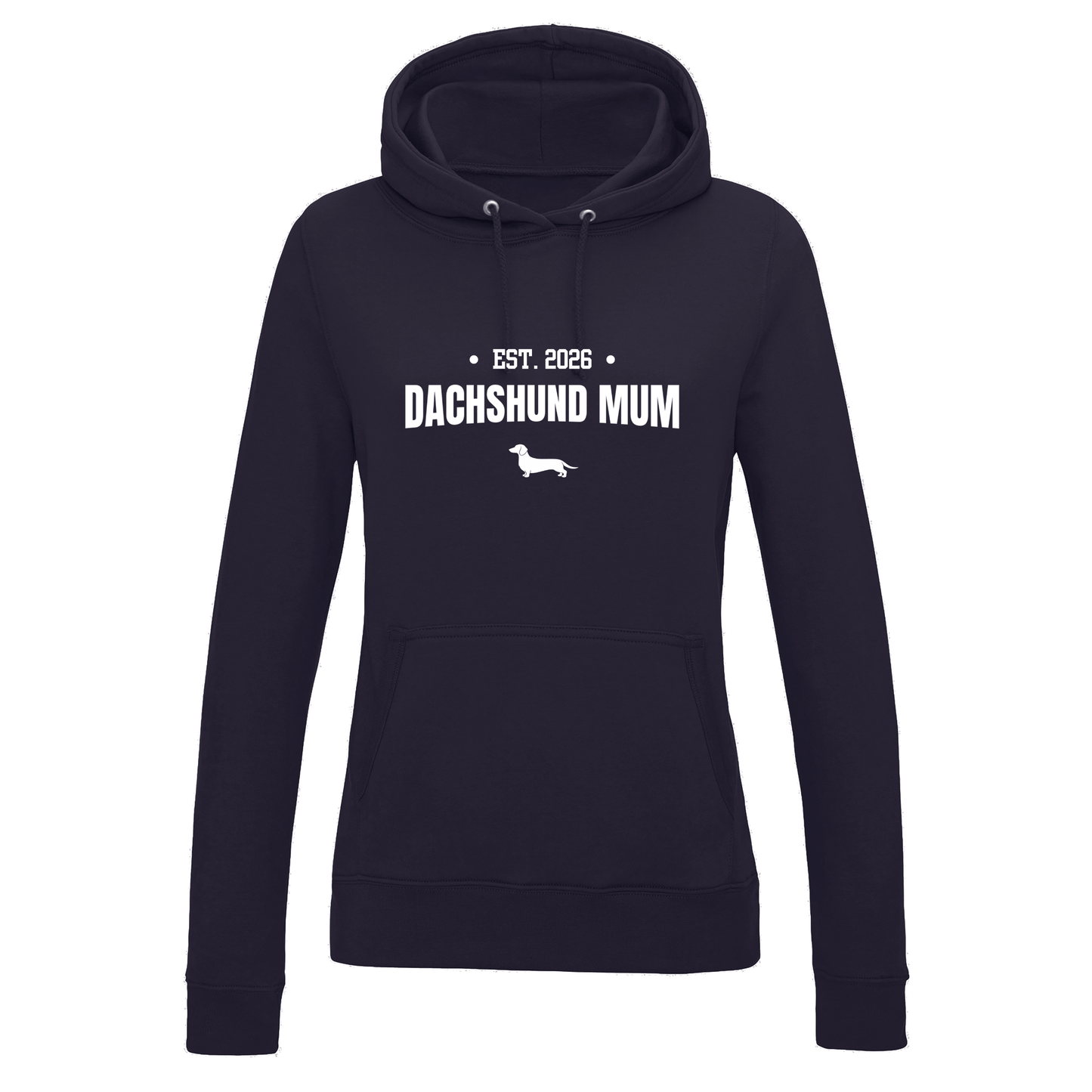 Dachshund Mum Personalised Year Hoodie - Smooth Coat - 5 Colours - Women's Fit