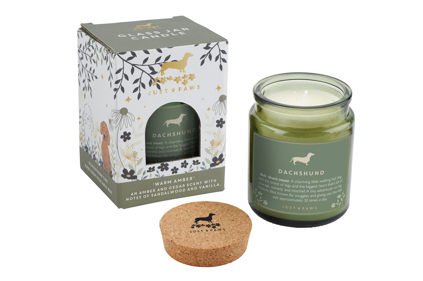 'Dachshund Definition' Large Green Candle 🕯️🐾
