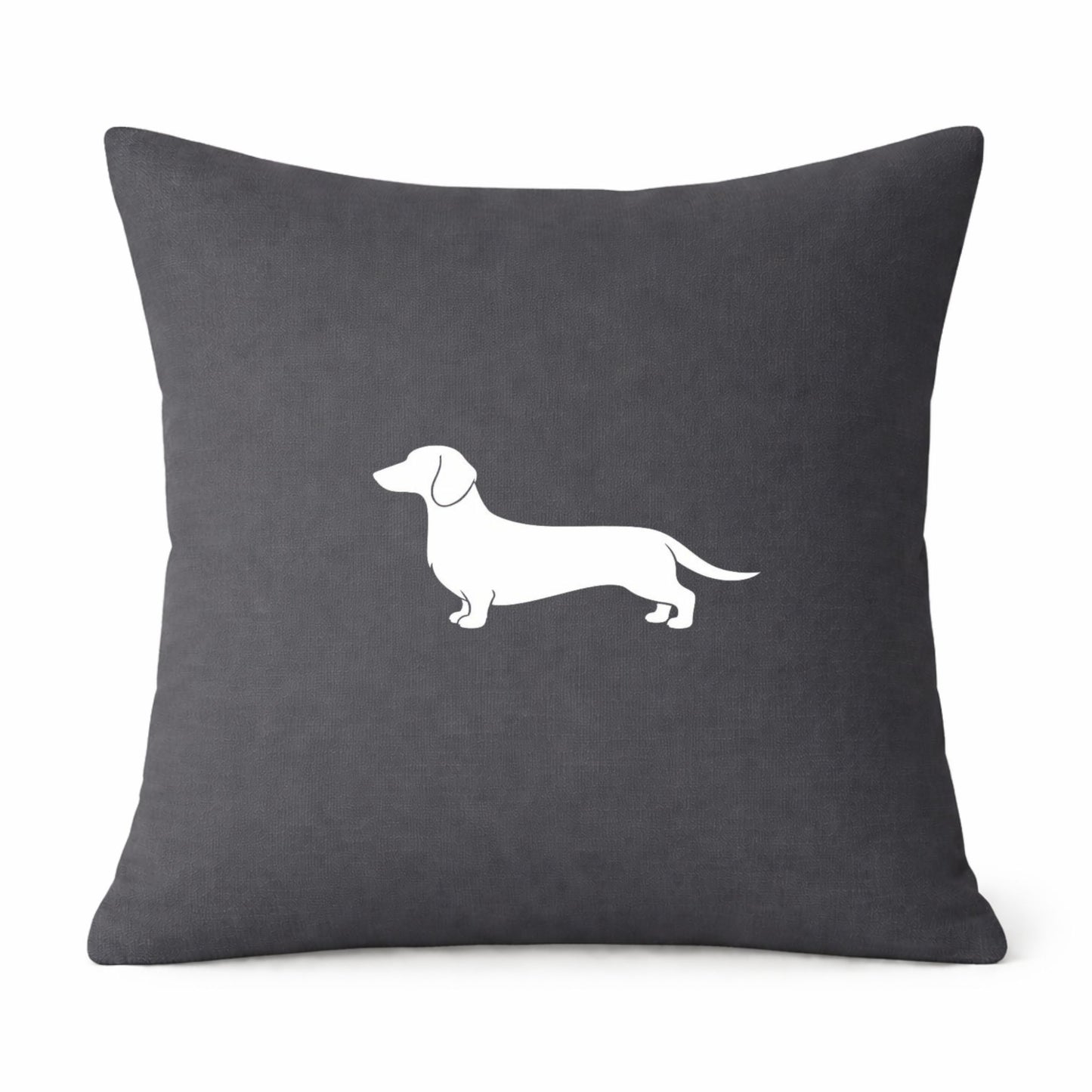 Grey Dachshund Silhouette Cushion Cover – Choice of Coat
