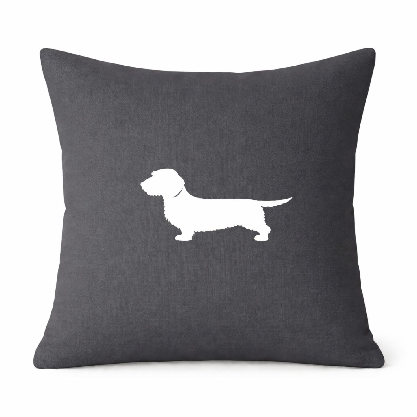 Grey Dachshund Silhouette Cushion Cover – Choice of Coat