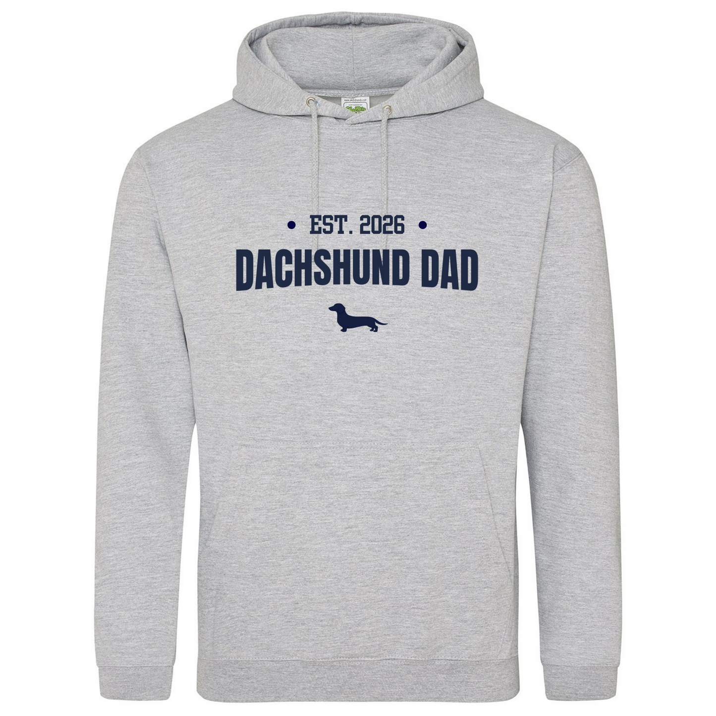 Dachshund Dad Personalised Year Hoodie - Smooth Coat - 5 Colours - Unisex