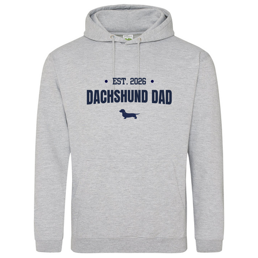 Dachshund Dad Personalised Year Hoodie - Wire Hair - 5 Colours - Unisex