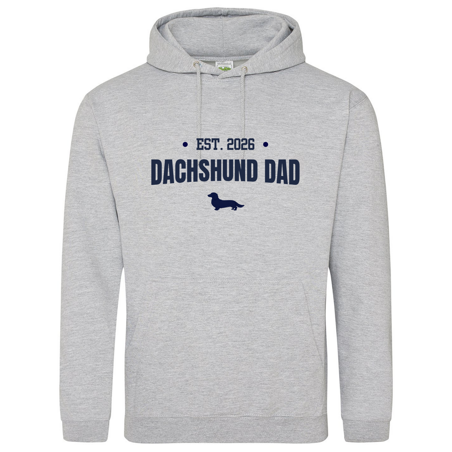 Dachshund Dad Personalised Year Hoodie - Long Hair - 5 Colours - Unisex