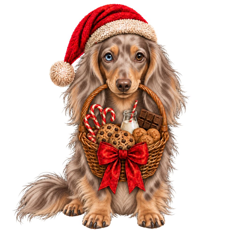 2026 Personalised Sausage Dog Christmas Stocking - Choice of Coats & Colours