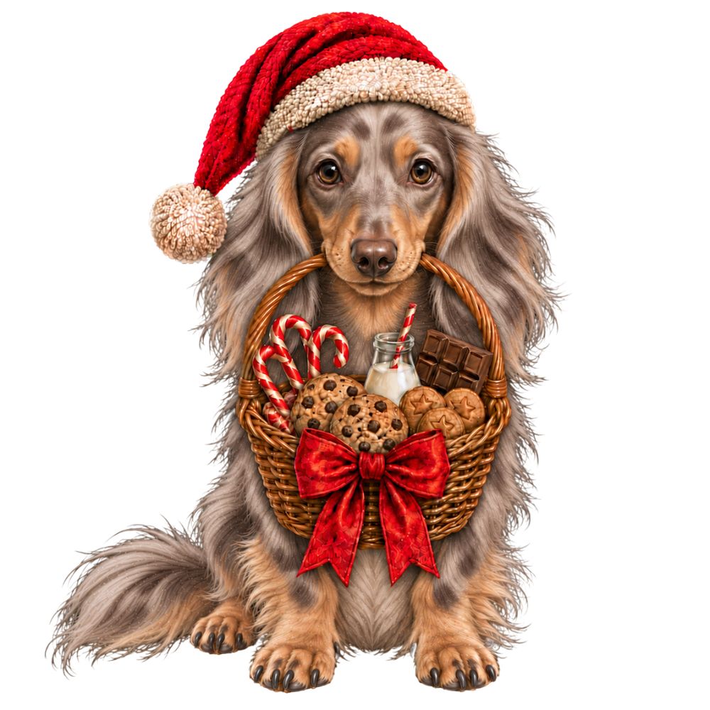 2026 Personalised Sausage Dog Christmas Stocking - Choice of Coats & Colours